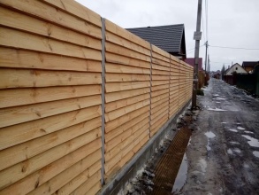 Деревянный забор елочка 150 метров фото в Хотьково
